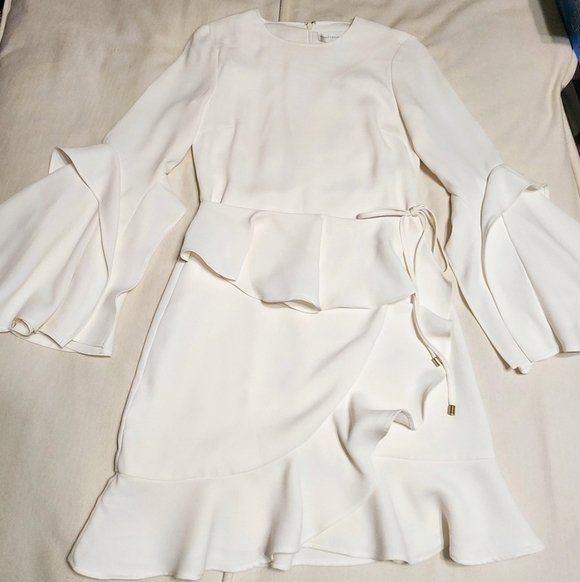 Rebecca Vallance El Chino White Mini Flare Dress US 2 - Picture 9 of 12